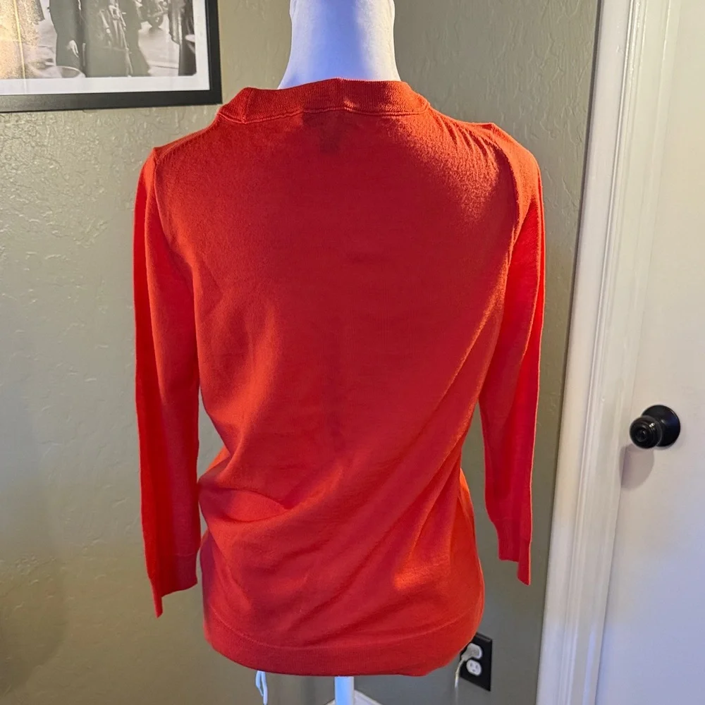 J. Crew Tippi Bright Orange Crewneck Sweater - Picture 4 of 6